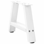 vidaXL Pieds de table basse en forme de A  2 pièces  blanc  50 x (30-31) cm  acier