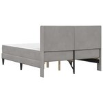 vidaXL Cadre de lit avec matelas Gris clair 140 x 190 cm Velours