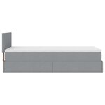 vidaXL Cadre de lit ottoman avec matelas gris clair 80x200 cm tissu