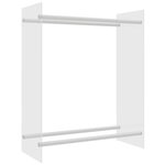 vidaXL Portant de bois chauffage Transparent 80x35x100 cm Verre trempé