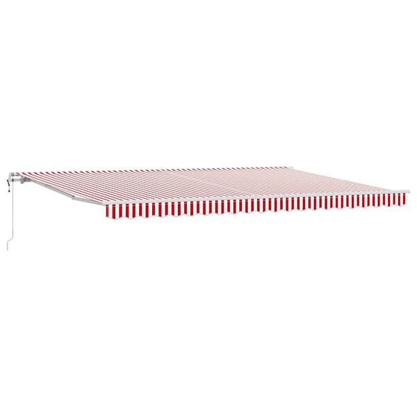 vidaXL Auvent Rétractable 500 × 350 cm Rouge et blanc