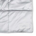 vidaXL Duvet d'été simple Argenté 220 x 155 cm Satin et Microfibre