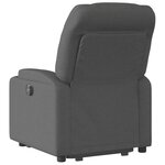 vidaXL Fauteuil inclinable Gris foncé Tissu