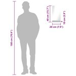 vidaXL Miroir mural avec étagère 20x40 cm Verre trempé