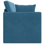 vidaXL Canapé-lit Bleu 213 x 76 x 77 cm Velours