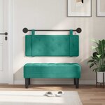 vidaXL Tête de lit suspendue Avec lumière LED Turquoise Velours
