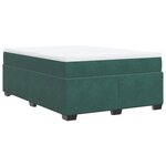 vidaXL Sommier à lattes de lit et matelas Vert foncé 160x200cm Velours