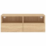 vidaXL Meuble TV mural chêne sonoma 80x30x30 cm bois d'ingénierie