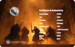 Monnaie KNIGHTS OF THE ROUND TABLE 1/500 Oz Platine 25$ Liberia 2026 (PRÉCOMMANDE)