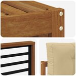 vidaXL Ensemble de canapés d'extérieur 7 pc Naturel et Beige