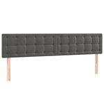 vidaXL Sommier à lattes de lit et matelas Gris foncé 200x200cm Velours
