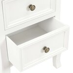 vidaXL Tables de chevet 2 Pièces blanc 35x30x49 cm MDF