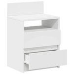 vidaXL Tables de chevet 2 Pièces avec 2 tiroirs blanc 40x33x60 cm