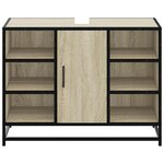 vidaXL Armoire lavabo de salle de bain chêne sonoma bois d'ingénierie