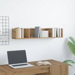 vidaXL Étagère murale à CD chêne artisanal 100x18x18cm bois ingénierie