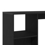 vidaXL Table de bar Chêne noir 124 x 46 x 103.5 cm Bois d'ingénierie