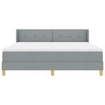 vidaXL Lit à ressorts avec tête de lit Gris clair 200 x 180 cm tissu