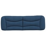 vidaXL Coussin de tête de lit bleu 160 cm tissu