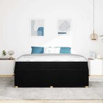 vidaXL Cadre de lit avec matelas avec matelas Noir 180 x 200 cm tissu