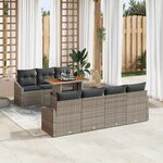 vidaXL Ensemble de salle à manger pour jardin Gris  Marron