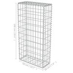 vidaXL Mur en gabion avec couvercles Acier galvanisé 50 x 20 x 100 cm
