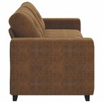 vidaXL Canapé avec coussin Marron Faux cuir & Bois