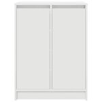 vidaXL Armoire à chaussures blanc 57x34x76 cm bois d'ingénierie