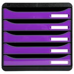 Module De Classement Big Box Plus 5 Tiroirs Iderama - Violet Brillant - Exacompta