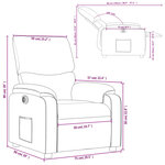 vidaXL Fauteuil inclinable électrique Taupe Tissu