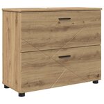 vidaXL Ensemble de mobilier de salle de bain 2 Pièces chêne artisanal