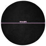 vidaXL Tapis en Fourrure Synthétique de Lapin Noir Ø 160 cm Polyester