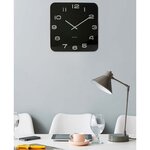 Horloge carrée vintage en verre 35 cm blanc