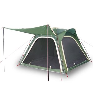 vidaXL Tente de camping 4 personnes vert libération rapide imperméable