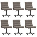 vidaXL Chaises à manger lot de 6 gris similicuir