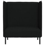 vidaXL Canapé à Haut Dossier Noir 109 x 56 x 121 cm tissu