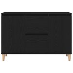 Buffet vidaXL Noir Chêne 101x35x60 cm Bois reconstitué