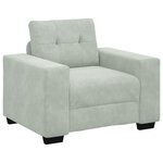 vidaXL Ensemble de Canapés 3 Pièces Gris 221 x 78 x 80 cm Velours