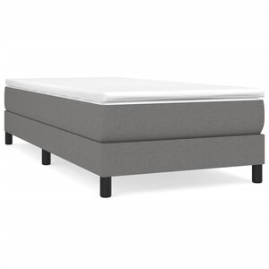 vidaXL Sommier à lattes de lit et matelas Gris foncé 90x190 cm Tissu