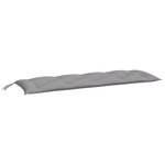 vidaXL Coussins de banc jardin lot de 2 gris 150x50x7 cm tissu Oxford