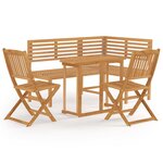 vidaXL Ensemble de bistro 4 Pièces Bois d'acacia solide