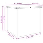 vidaXL Boîte de rangement extérieure en vert olive - 55 x 50 5 x 50 cm  faite en acier laminé à froid.