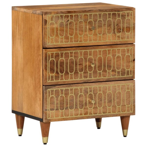 vidaXL Table de chevet 50x33x62 cm Bois de manguier solide