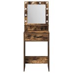 vidaXL Coiffeuse Chêne fumé 50 x 41 x 135 cm Bois d'ingénierie