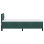 Lit Box Spring vidaXL avec Matelas & LED Vert Foncé 80x200 cm Velours