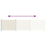 vidaXL Auvent latéral rétractable de patio 600x160 cm crème