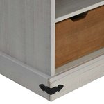 vidaXL Meuble TV HALDEN avec porte coulissante blanc 110x40x60 cm