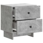 vidaXL Cabinet de chevet avec tiroir Gris béton 43 x 34 5 x 47 5 cm