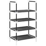 vidaXL Étagère à chaussures 4 niveaux 44x28x77 cm tissu non-tissé