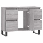 vidaXL Armoire salle de bain sonoma gris 80x33x60 cm bois d'ingénierie