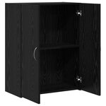vidaXL Armoire de bureau - Chêne noir  60 x 32 x 77 5 cm  en bois d'ingénierie